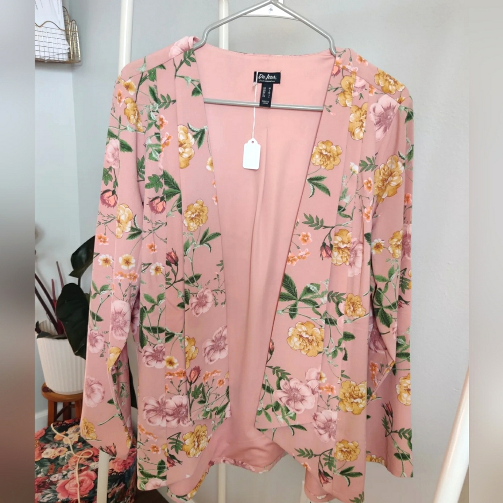 Du Jour Pink Floral Blazer